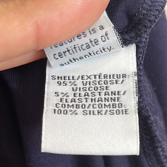 Diane von Furstenberg Women Silk Jersey Ruffle Asymmetric Hem Shift Dress Size P - Picture 4 of 9